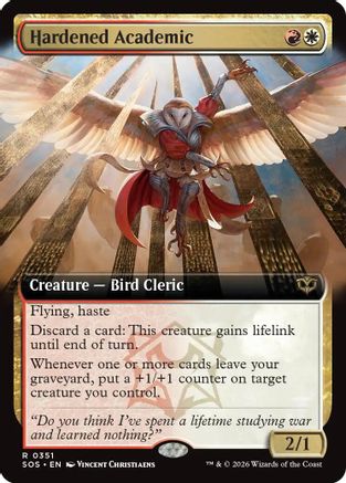 Hardened Academic (Extended Art) - [Secrets of Strixhaven]