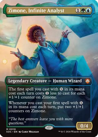 Zimone, Infinite Analyst (Borderless) [Commander: Secrets of Strixhaven]