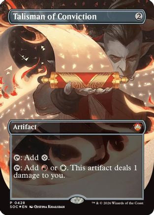 Talisman of Conviction (Borderless) - [Commander: Secrets of Strixhaven] Foil