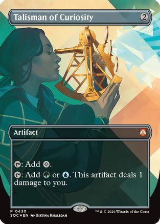 Talisman of Curiosity (Borderless) [Secrets of Strixhaven Commander]