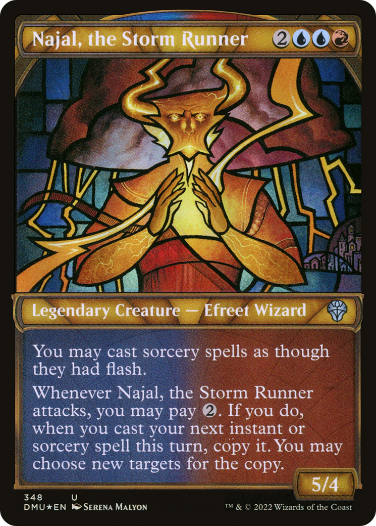 Najal, the Storm Runner (Textured Foil) - [Dominaria United]: (Showcase) Foil