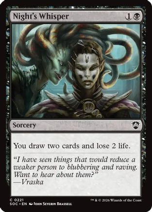 Night's Whisper [Secrets of Strixhaven Commander]