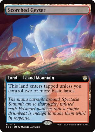 Scorched Geyser (Extended Art) [Commander: Secrets of Strixhaven]