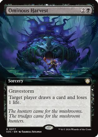 Ominous Harvest (Extended Art) [Commander: Secrets of Strixhaven]