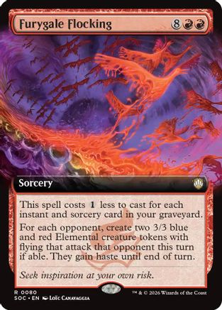 Furygale Flocking (Extended Art) [Commander: Secrets of Strixhaven]