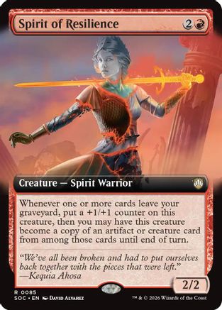 Spirit of Resilience (Extended Art) [Secrets of Strixhaven Commander]