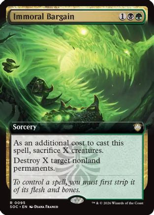 Immoral Bargain (Extended Art) [Commander: Secrets of Strixhaven]