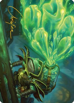 Burrog Barrage Art Card (Gold-Stamped Signature) [Secrets of Strixhaven Art Series]
