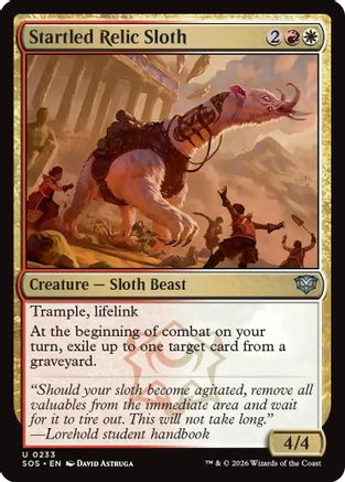 Startled Relic Sloth - [Secrets of Strixhaven]