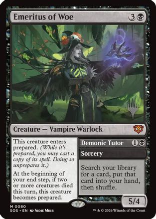 Emeritus of Woe [Promo Pack: Secrets of Strixhaven] Foil