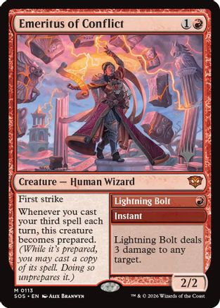 Emeritus of Conflict [Promo Pack: Secrets of Strixhaven]
