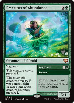 Emeritus of Abundance [Promo Pack: Secrets of Strixhaven] Foil