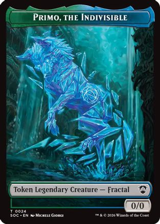 Primo, The Indivisible // Treasure Double-Sided Token [Commander: Secrets of Strixhaven]