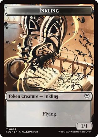 Inkling (0007) // Spirit (0011) Double-Sided Token [Secrets of Strixhaven]