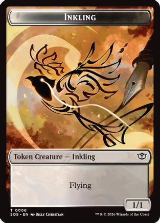Inkling (0006) // Spirit (0010) Double-Sided Token [Secrets of Strixhaven]