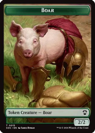 Boar // Frog Lizard Double-Sided Token - Commander: Secrets of Strixhaven Foil