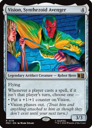 Vision, Synthezoid Avenger (Surge Foil) [Marvel Super Heroes Commander]
