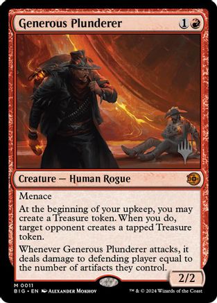Generous Plunderer [Promo Pack: Outlaws of Thunder Junction] Foil