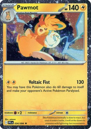 Pawmot - 034/094 (Cosmos Holo) [Blister Exclusives] - Holofoil