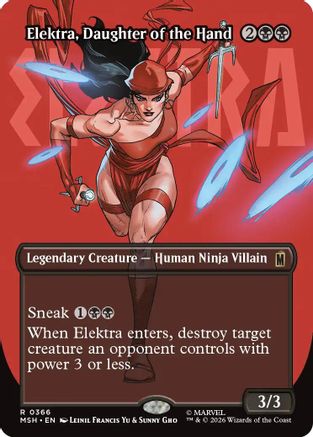 Elektra, Daughter of the Hand (Borderless) (0366) [Marvel Super Heroes]