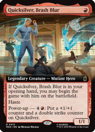 Quicksilver, Brash Blur (Extended Art) [Marvel Super Heroes] Foil