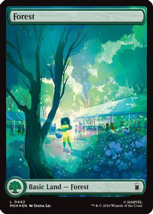 Forest (0442) (Surge Foil) [Marvel Super Heroes] Foil