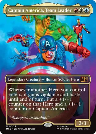 Captain America, Team Leader (Borderless) [Commander: Marvel Super Heroes]
