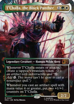 T'Challa, the Black Panther (Borderless) [Commander: Marvel Super Heroes]