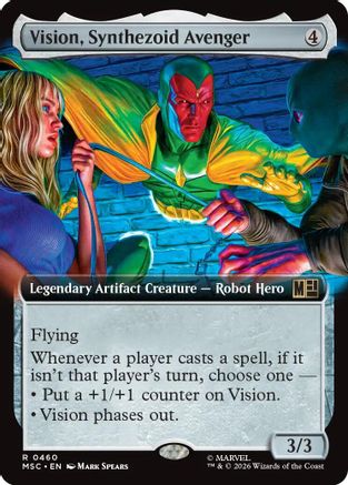 Vision, Synthezoid Avenger (Extended Art) [Commander: Marvel Super Heroes] Foil