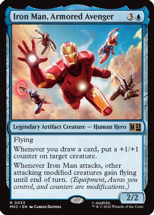 Iron Man, Armored Avenger (Surge Foil) [Commander: Marvel Super Heroes] Foil