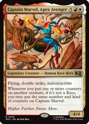 Captain Marvel, Apex Avenger (Surge Foil) [Commander: Marvel Super Heroes] Foil