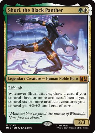 Shuri, the Black Panther (Surge Foil) [Commander: Marvel Super Heroes] Foil