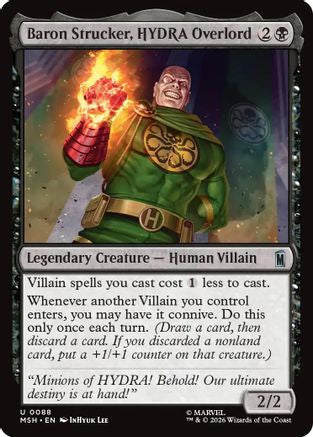Baron Strucker, HYDRA Overlord - Marvel Super Heroes