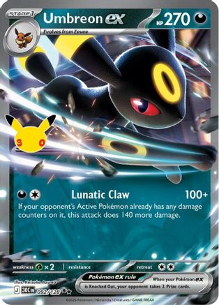Umbreon ex 092/128 [ME 30th Celebration]  - Holofoil