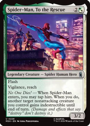 Spider-Man, To the Rescue (Borderless) [Marvel Super Heroes] Foil