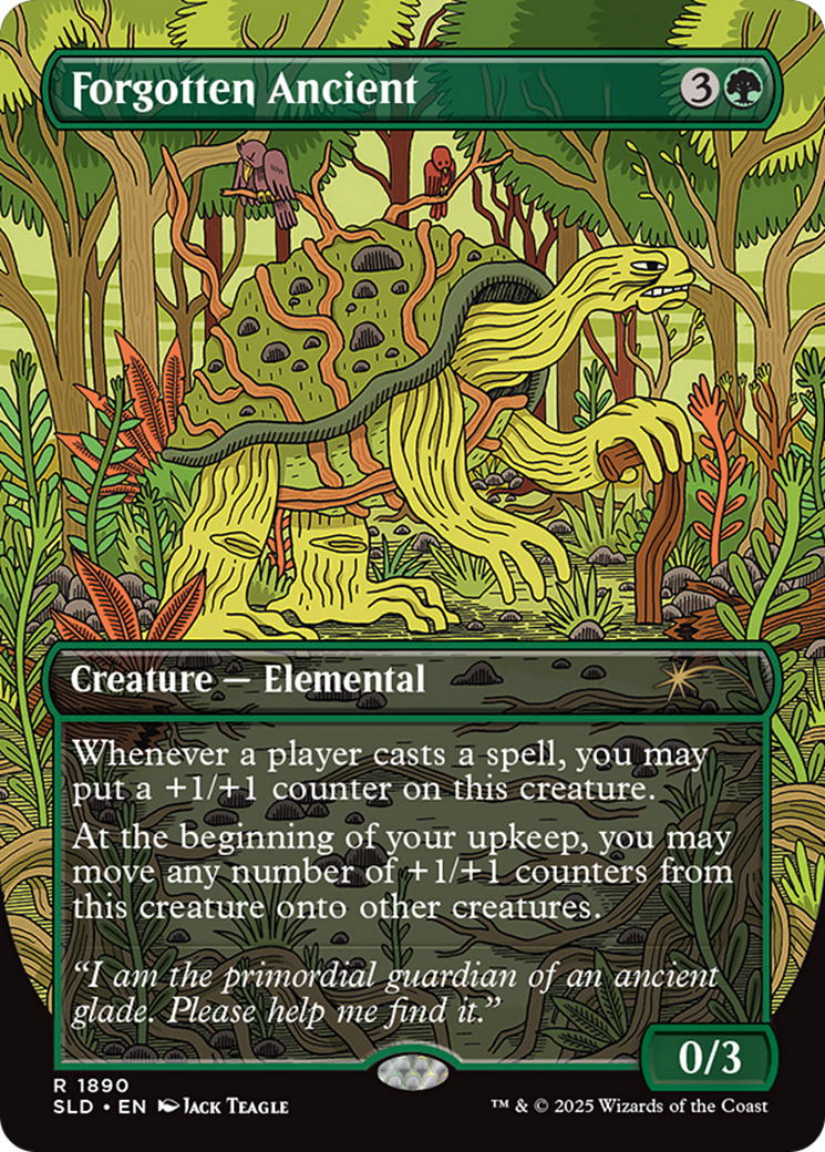 Forgotten Ancient (Rainbow Foil) (Borderless) [Secret Lair Drop] Foil
