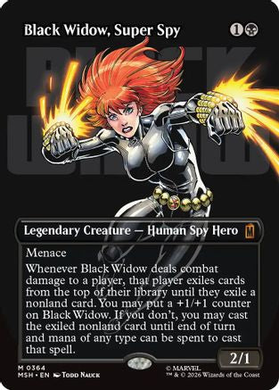 Black Widow, Super Spy (Borderless) - Marvel Super Heroes Foil