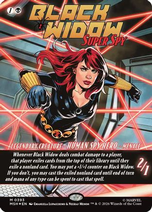 Black Widow, Super Spy (Borderless) (0393) [Marvel Super Heroes] Foil