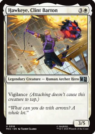 Hawkeye, Clint Barton (0518) - Commander: Marvel Super Heroes