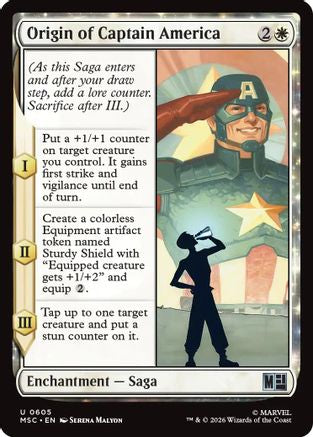 Origin of Captain America - Commander: Marvel Super Heroes Foil