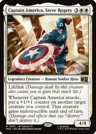 Captain America, Steve Rogers (0835) - Commander: Marvel Super Heroes
