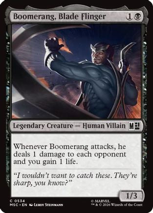 Boomerang, Blade Flinger - Commander: Marvel Super Heroes
