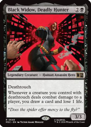 Black Widow, Deadly Hunter - Commander: Marvel Super Heroes Foil