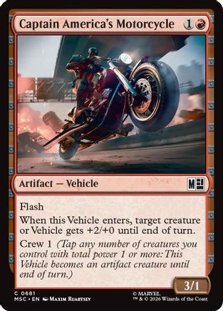 Captain America's Motorcycle - Commander: Marvel Super Heroes