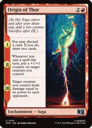 Origin of Thor - Commander: Marvel Super Heroes Foil
