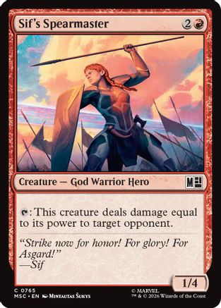 Sif's Spearmaster - Commander: Marvel Super Heroes