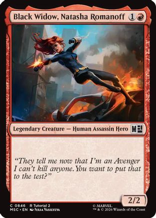 Black Widow, Natasha Romanoff (0846) - Commander: Marvel Super Heroes