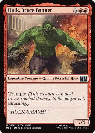 Hulk, Bruce Banner (0850) - Commander: Marvel Super Heroes