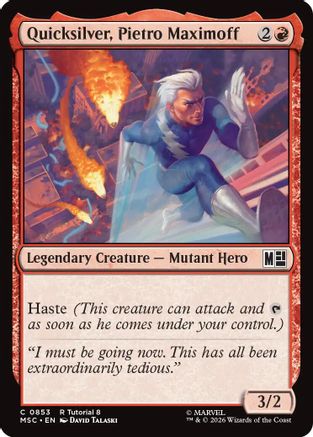 Quicksilver, Pietro Maximoff (0853) - Commander: Marvel Super Heroes