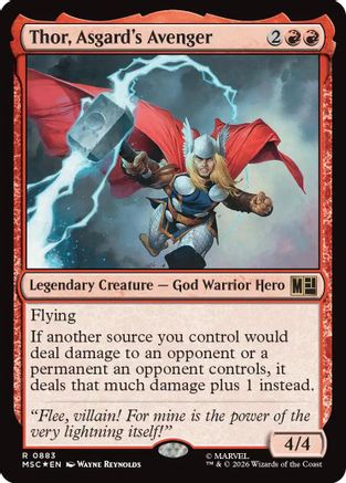 Thor, Asgard's Avenger (Surge Foil) - Commander: Marvel Super Heroes Foil